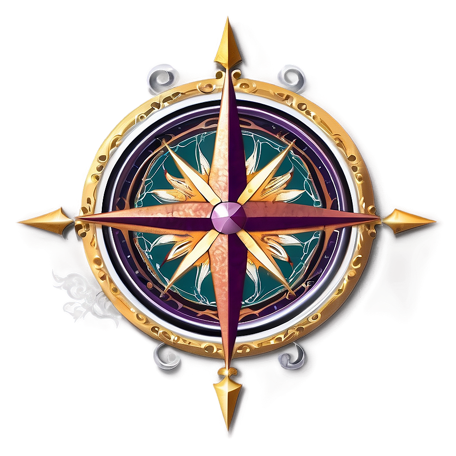 Ornate Compass Rose Png Lcx PNG Image