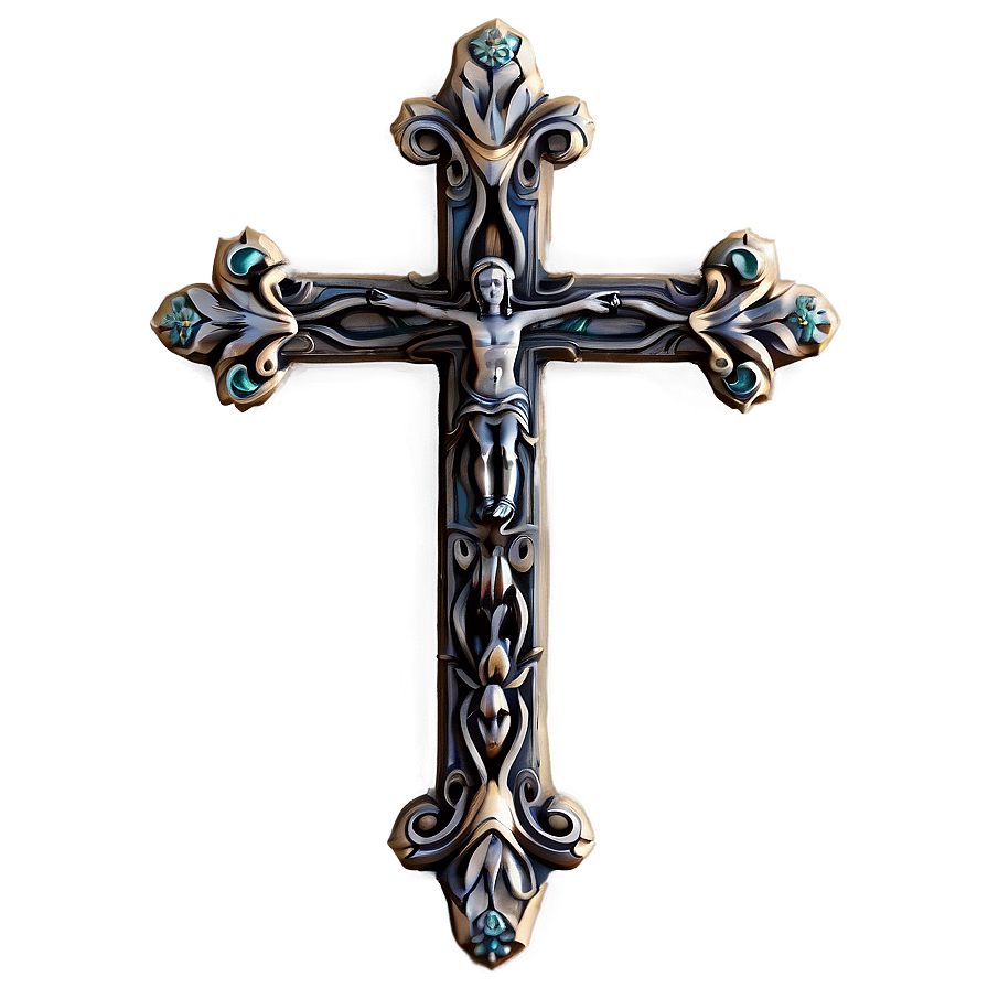 Ornate Cross Graphic Png Vhf PNG Image