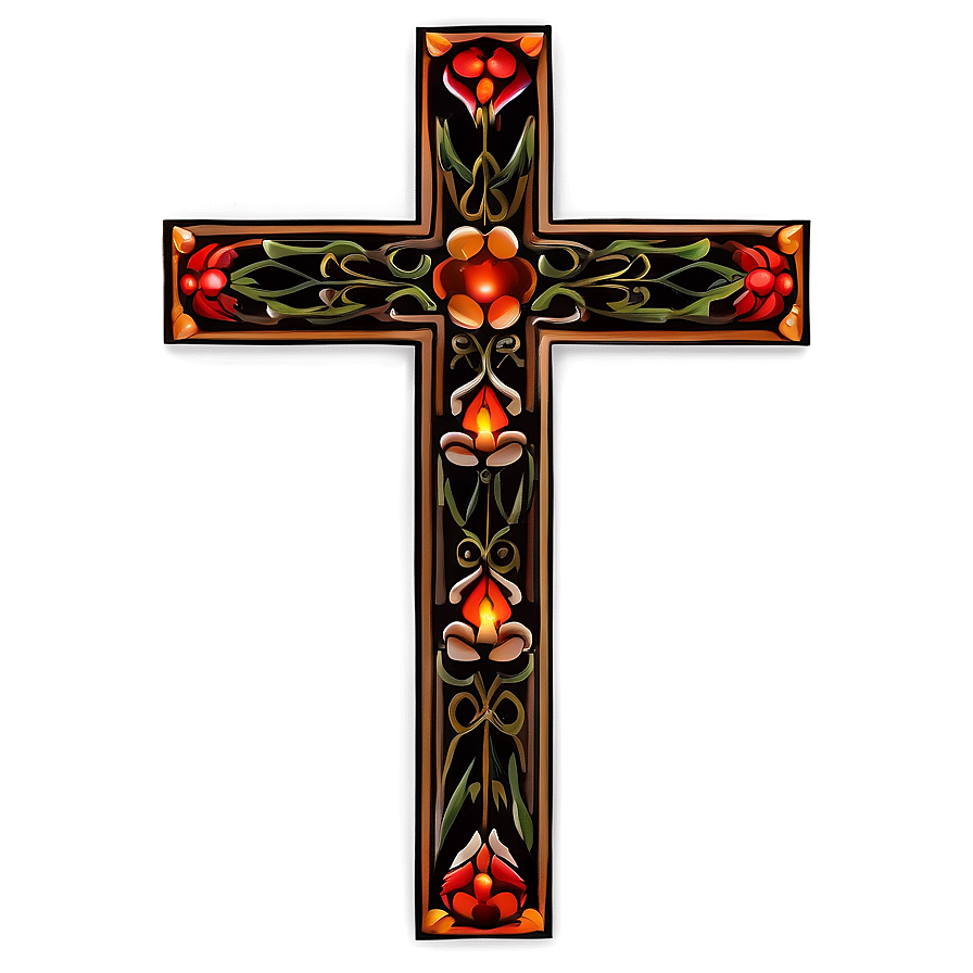 Ornate Cross Pattern Png Scw PNG Image