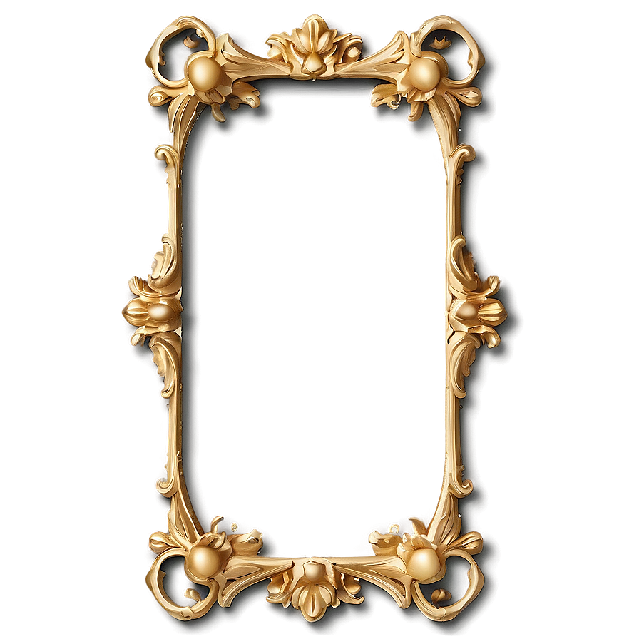 Ornate Gold Border Png Wwv24 PNG Image