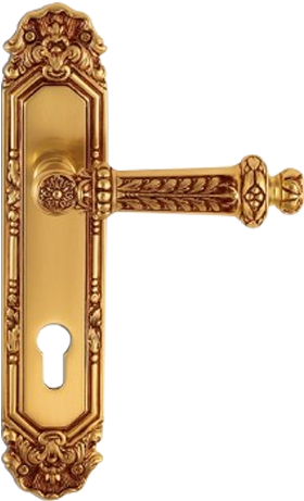 Ornate Golden Door Handle PNG Image