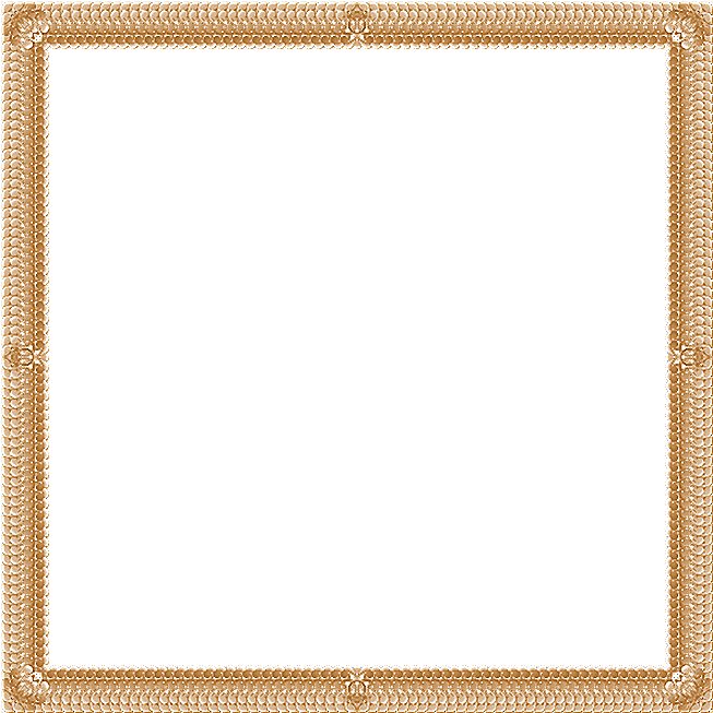 Ornate Golden Frameon Blue Background PNG Image