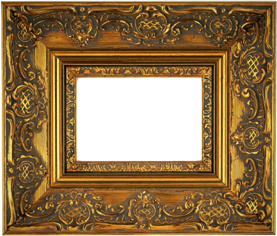 Ornate Golden Victorian Frame PNG Image