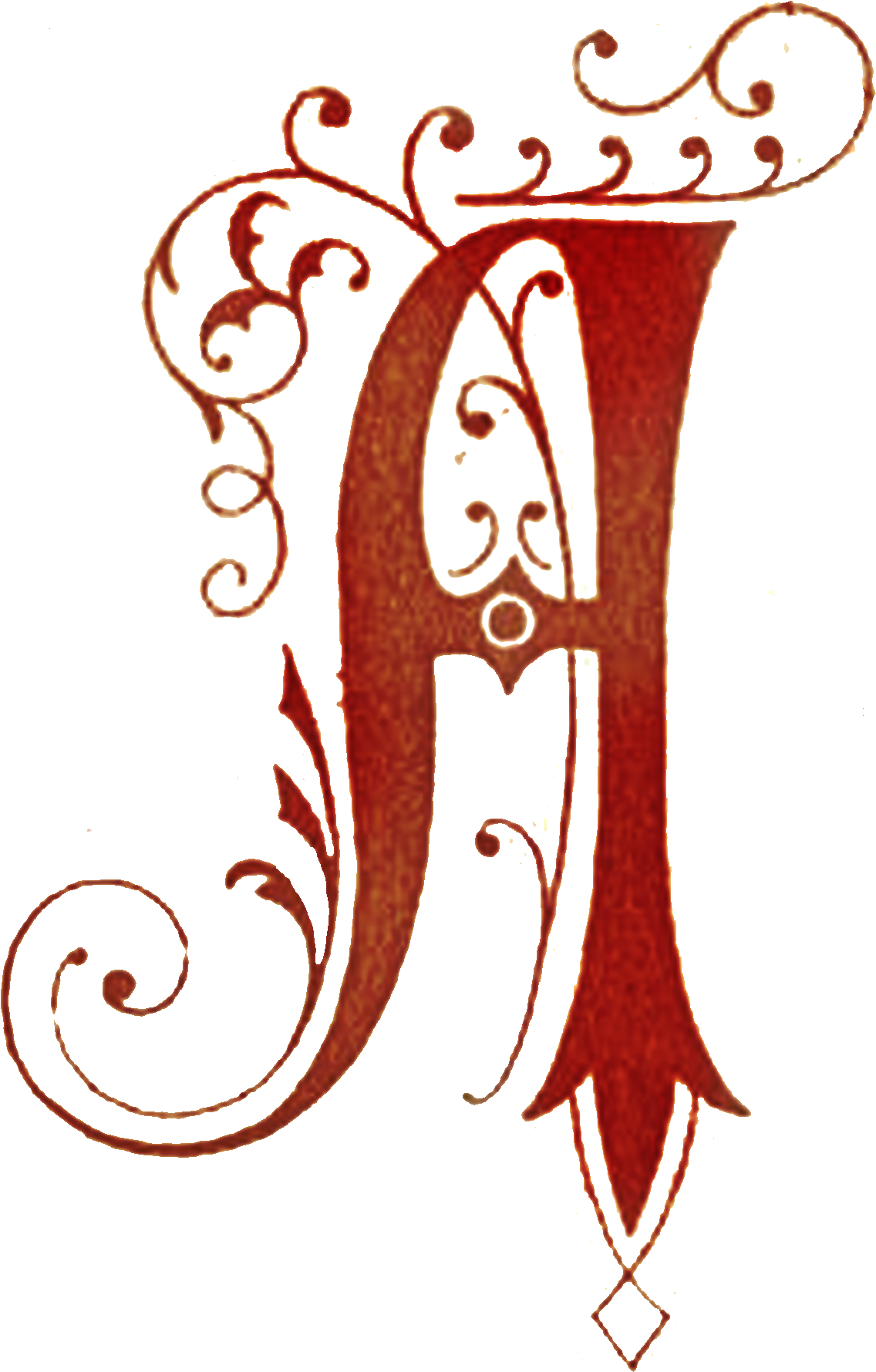 Ornate Letter A Design PNG Image