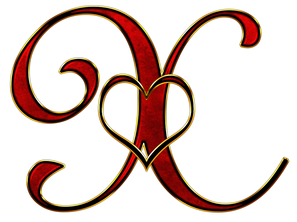 Ornate Red Gold Letter A PNG Image