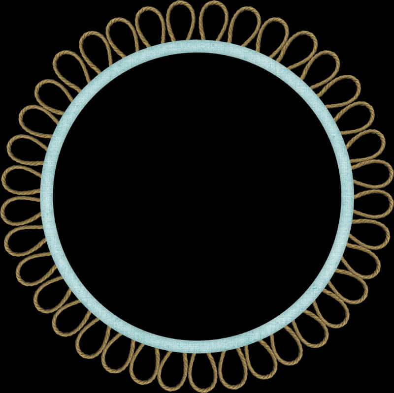 Ornate Rope Frame Design PNG Image