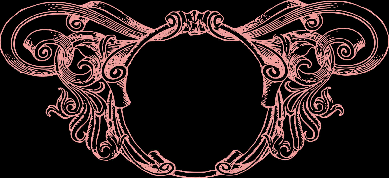 Ornate Victorian Frame Design PNG Image