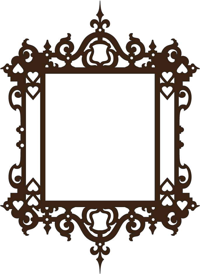 Ornate Vintage Frame Design PNG Image