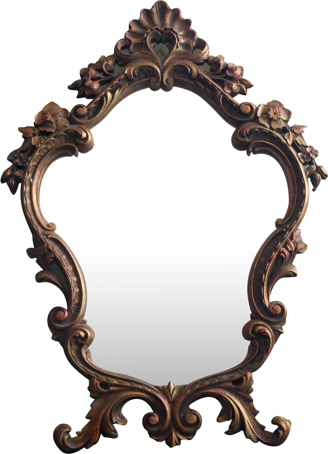 Ornate Vintage Mirror Frame PNG Image