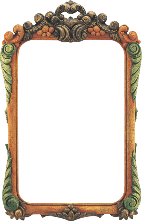 Ornate Vintage Wooden Frame PNG Image