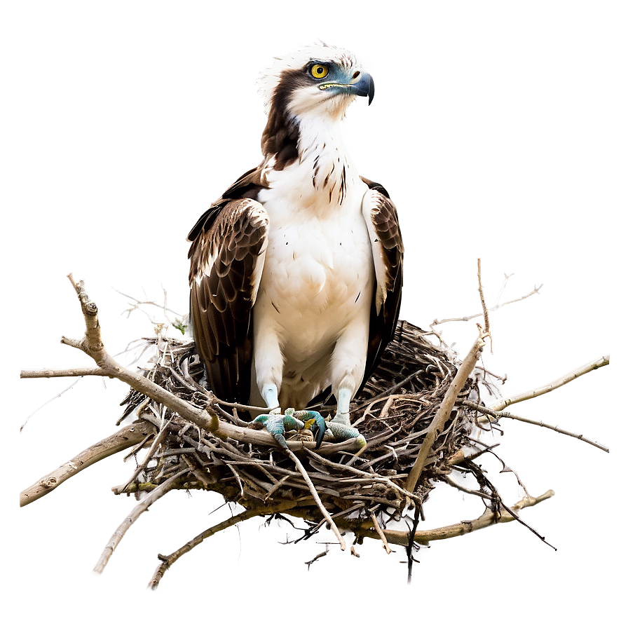 Osprey Family In Nest Png Tff54 PNG Image