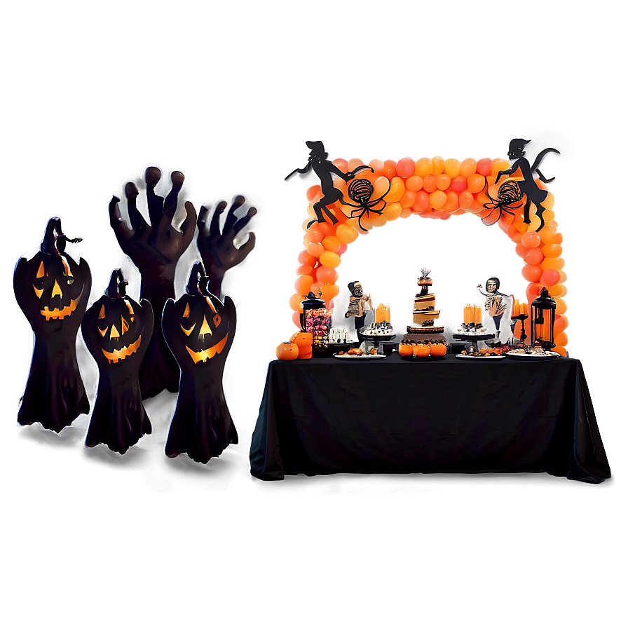 Outdoor Halloween Party Setup Png Kay PNG Image