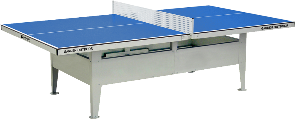 Outdoor Ping Pong Table Blue PNG Image