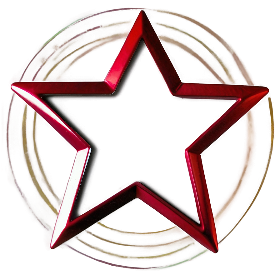 Outline Red Star Png Dkn31 PNG Image