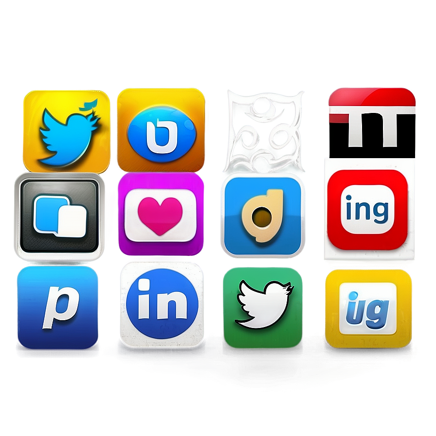 Outline Social Media Icons Png 28 PNG Image