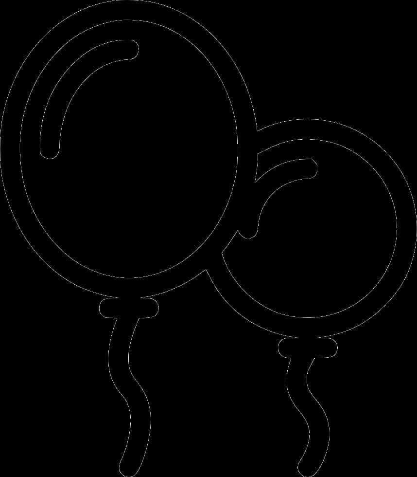 Outlined Balloons Graphic PNG Image