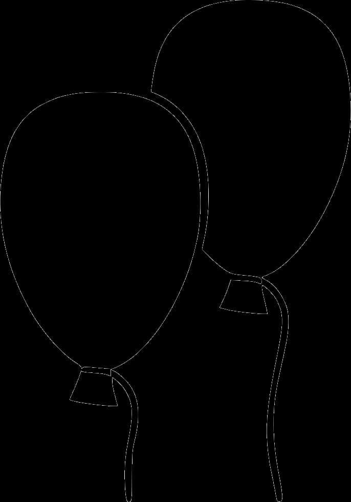 Outlined Balloons Graphic PNG Image