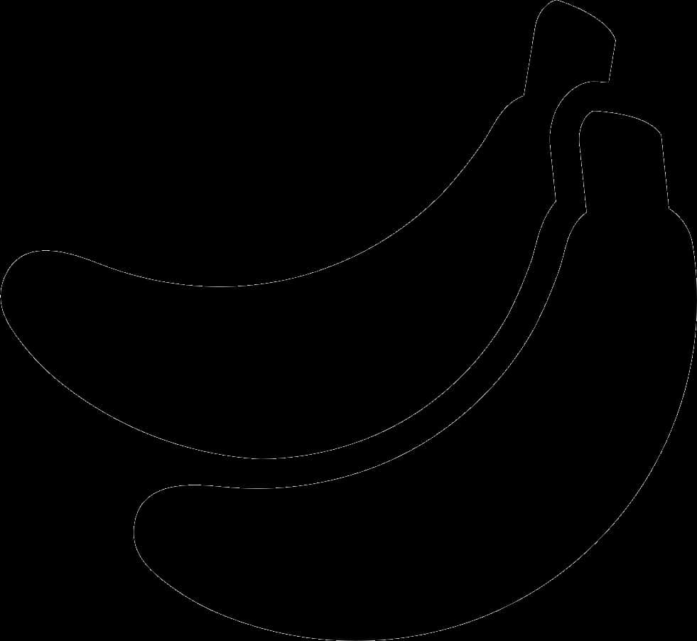 Outlined Bananas Vector PNG Image