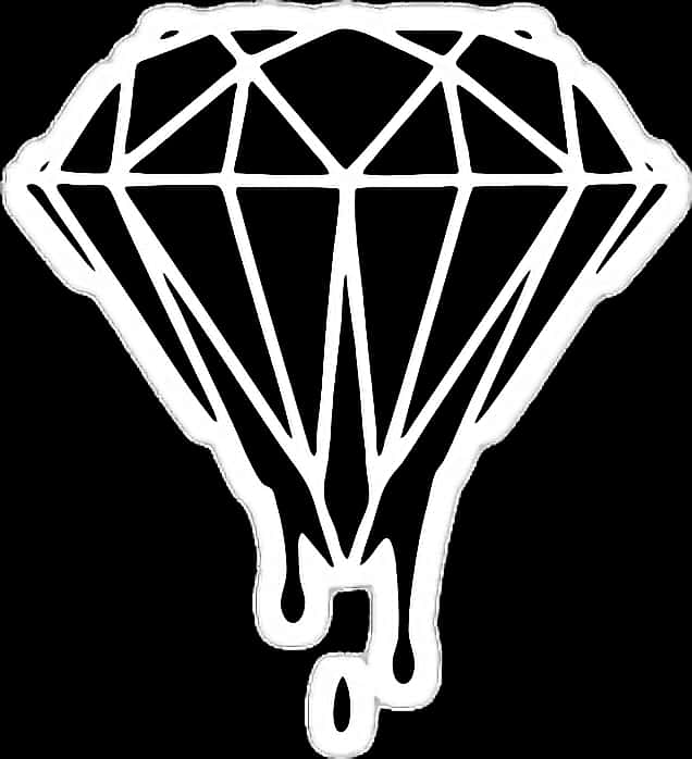 Outlined Diamond Graphic PNG Image