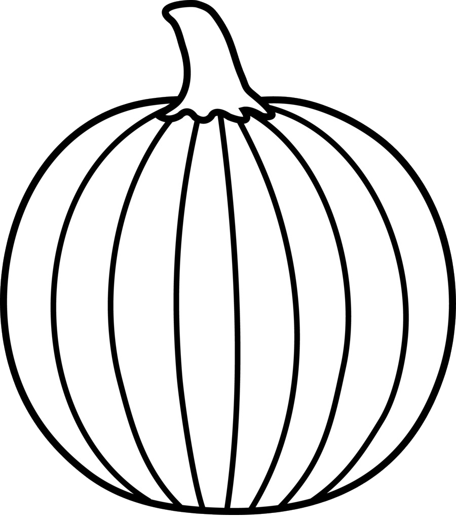 Outlined Pumpkin Drawing PNG Image