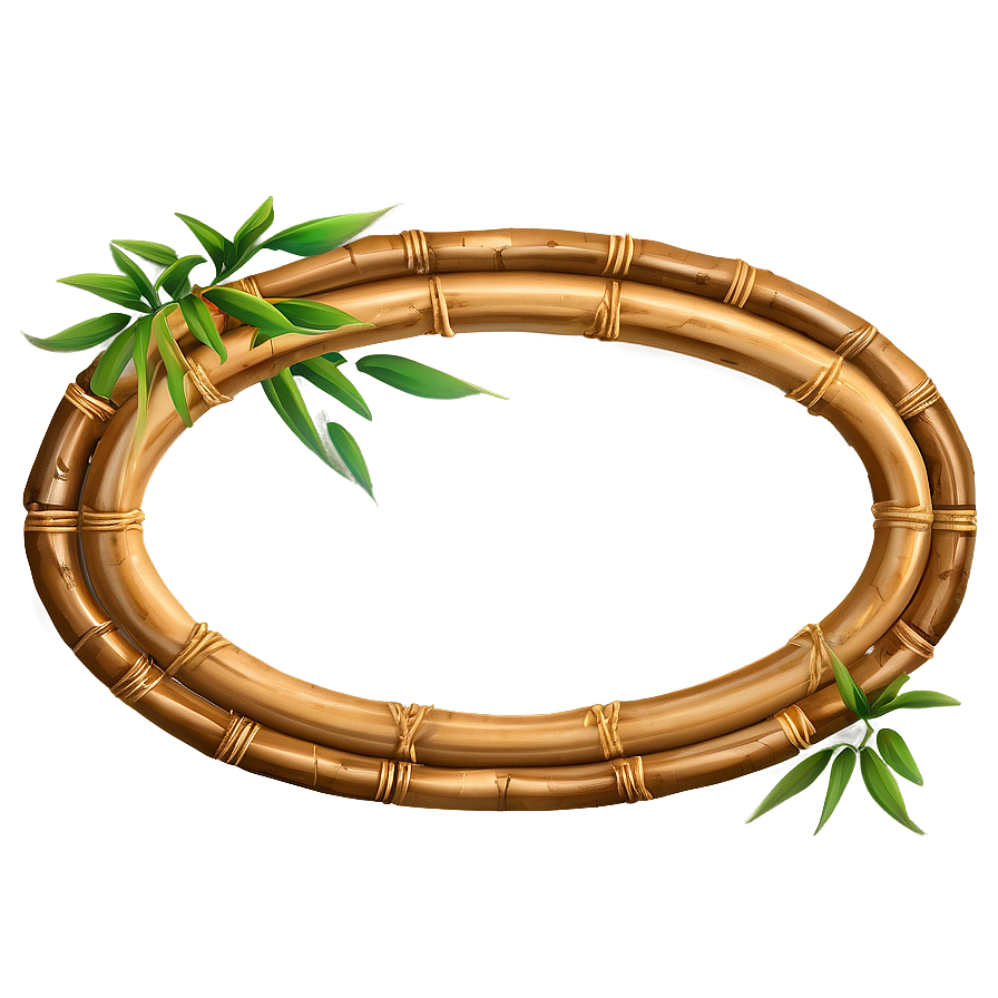 Oval Bamboo Frame Png 05252024 PNG Image