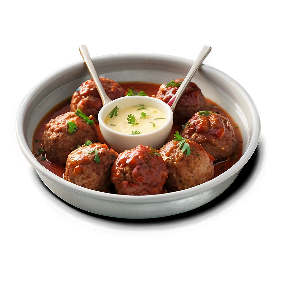 Oven-baked Meatball Plate Png Afn34 PNG Image