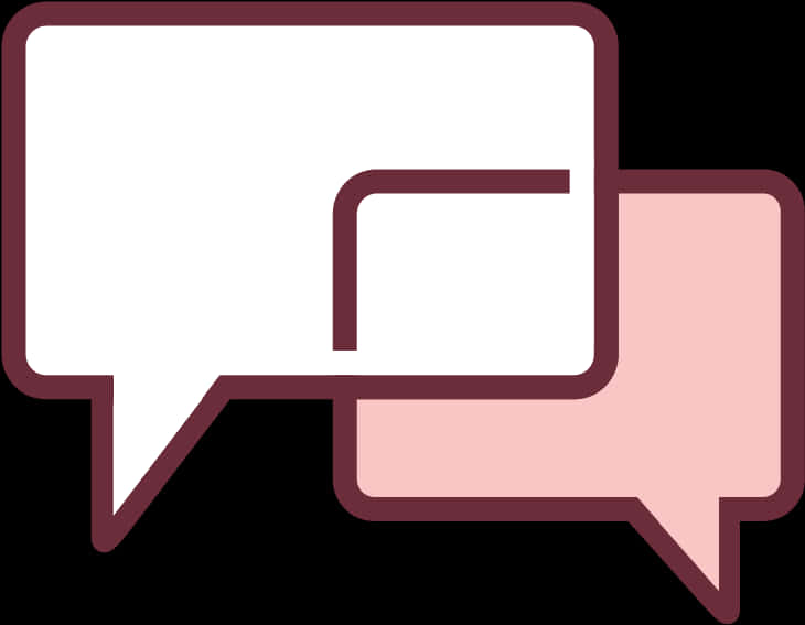 Overlapping Speech Bubbles Graphic PNG Image