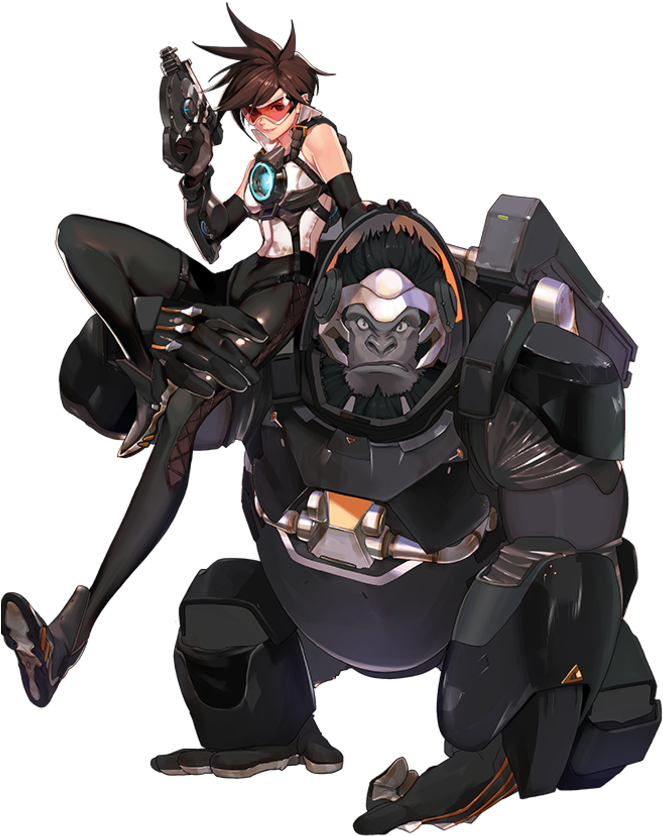 Overwatch Duo Pose Tracer Winston PNG Image