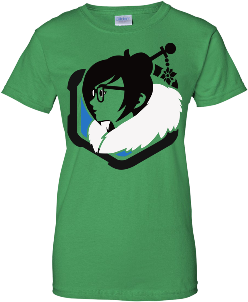 Overwatch Mei Green Tshirt Design PNG Image