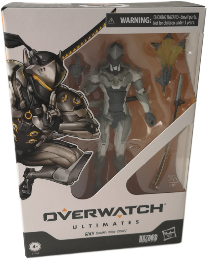 Overwatch Ultimates Genji Action Figure Packaging PNG Image