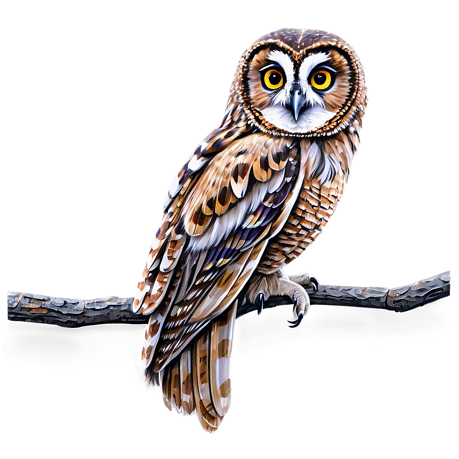 Owl On Branch Png 84 PNG Image