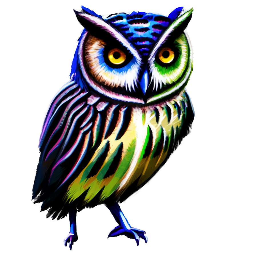 Owl Painting Png Qlv PNG Image