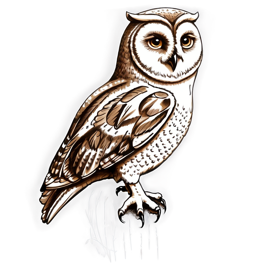 Owl Sketch Png 05062024 PNG Image