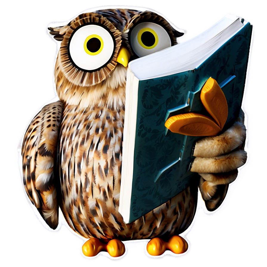 Owl With Book Png 05062024 PNG Image