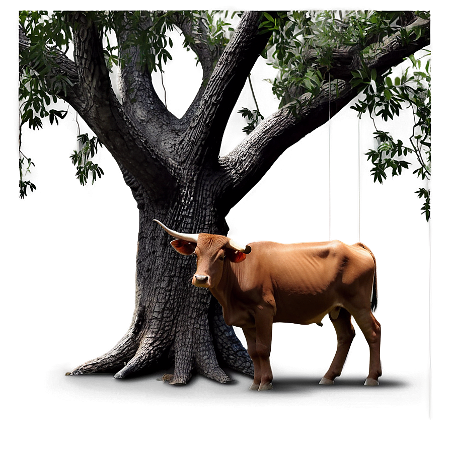 Ox Under Tree Png 45 PNG Image