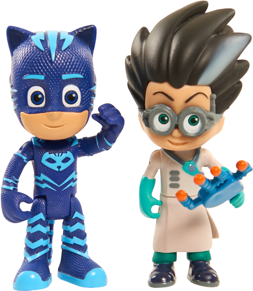 P J Masks Catboyand Romeo Toy Figures PNG Image