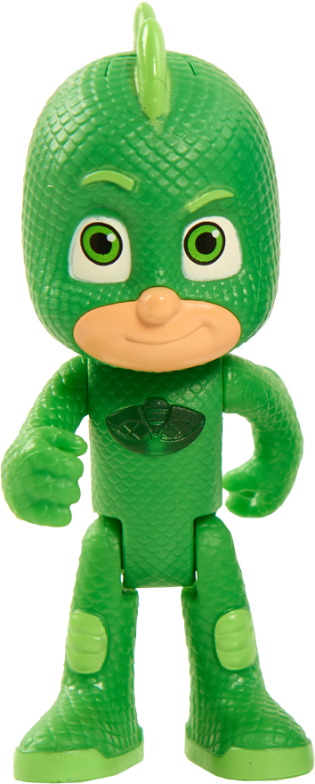 P J Masks Gekko Figure Standing PNG Image