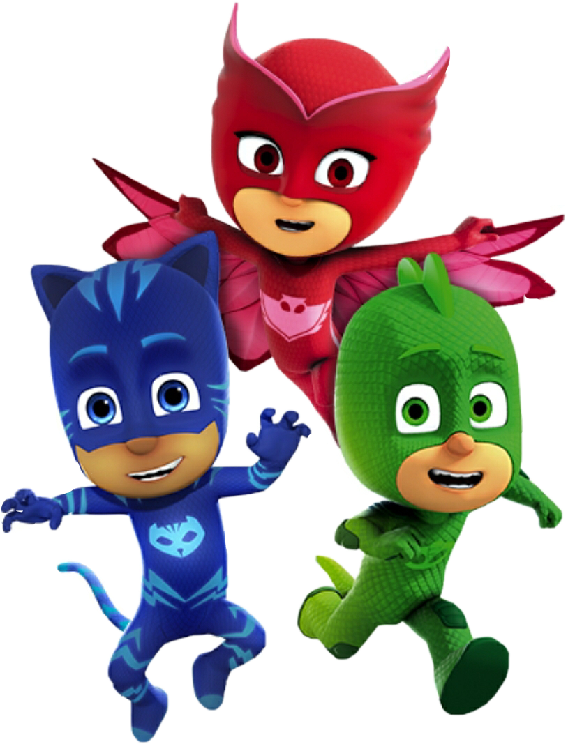 P J Masks Heroes Posing.png PNG Image