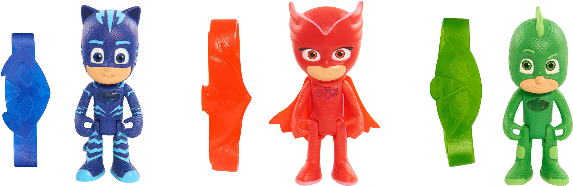 P J Masks Toy Figures Set PNG Image