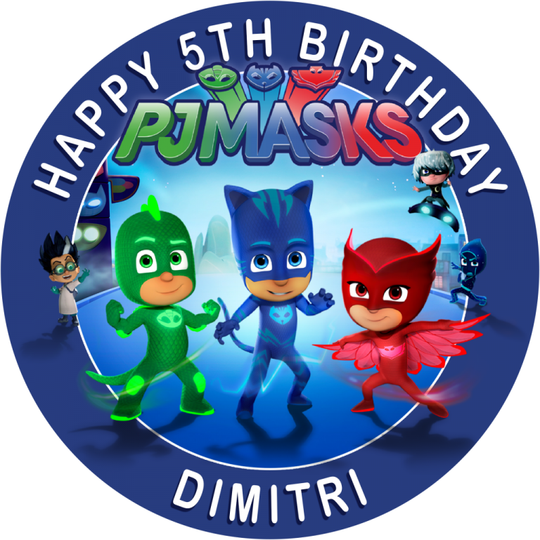 P J Masks5th Birthday Celebration PNG Image