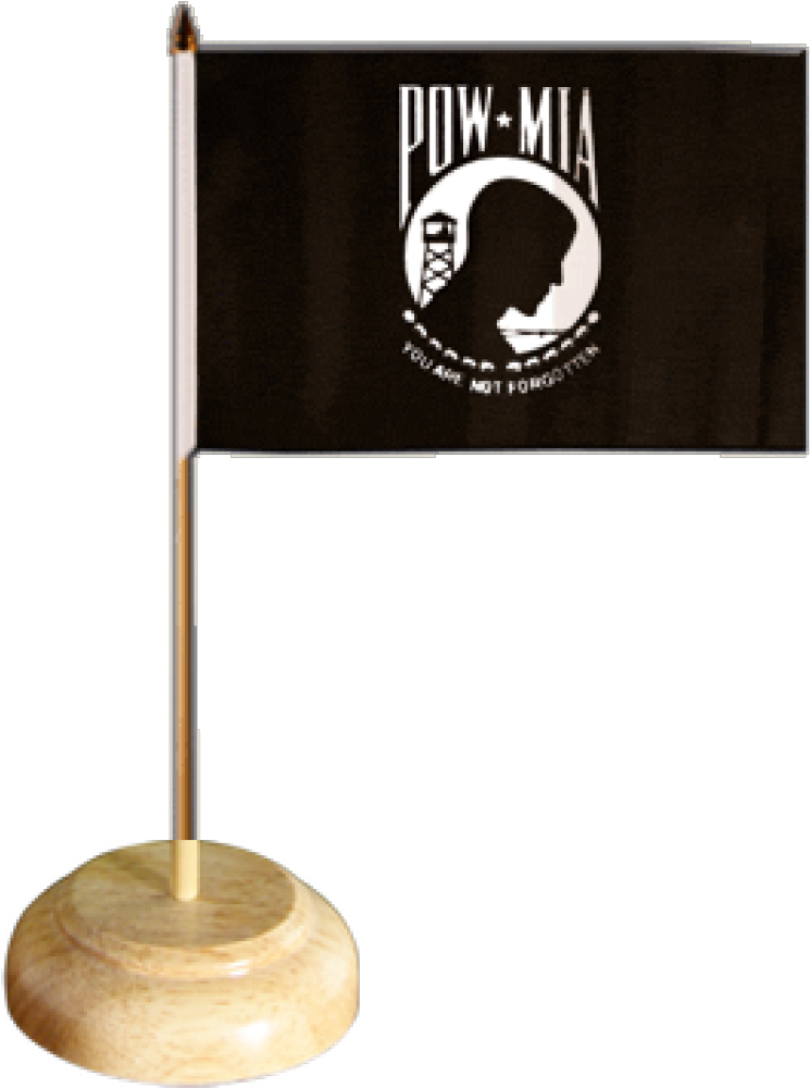 P O W M I A Flag Desk Display PNG Image