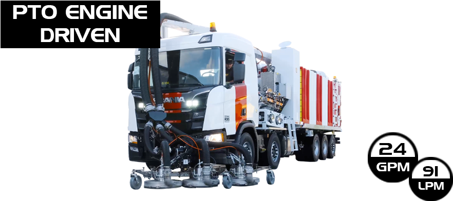 P T O Engine Driven Truck PNG Image