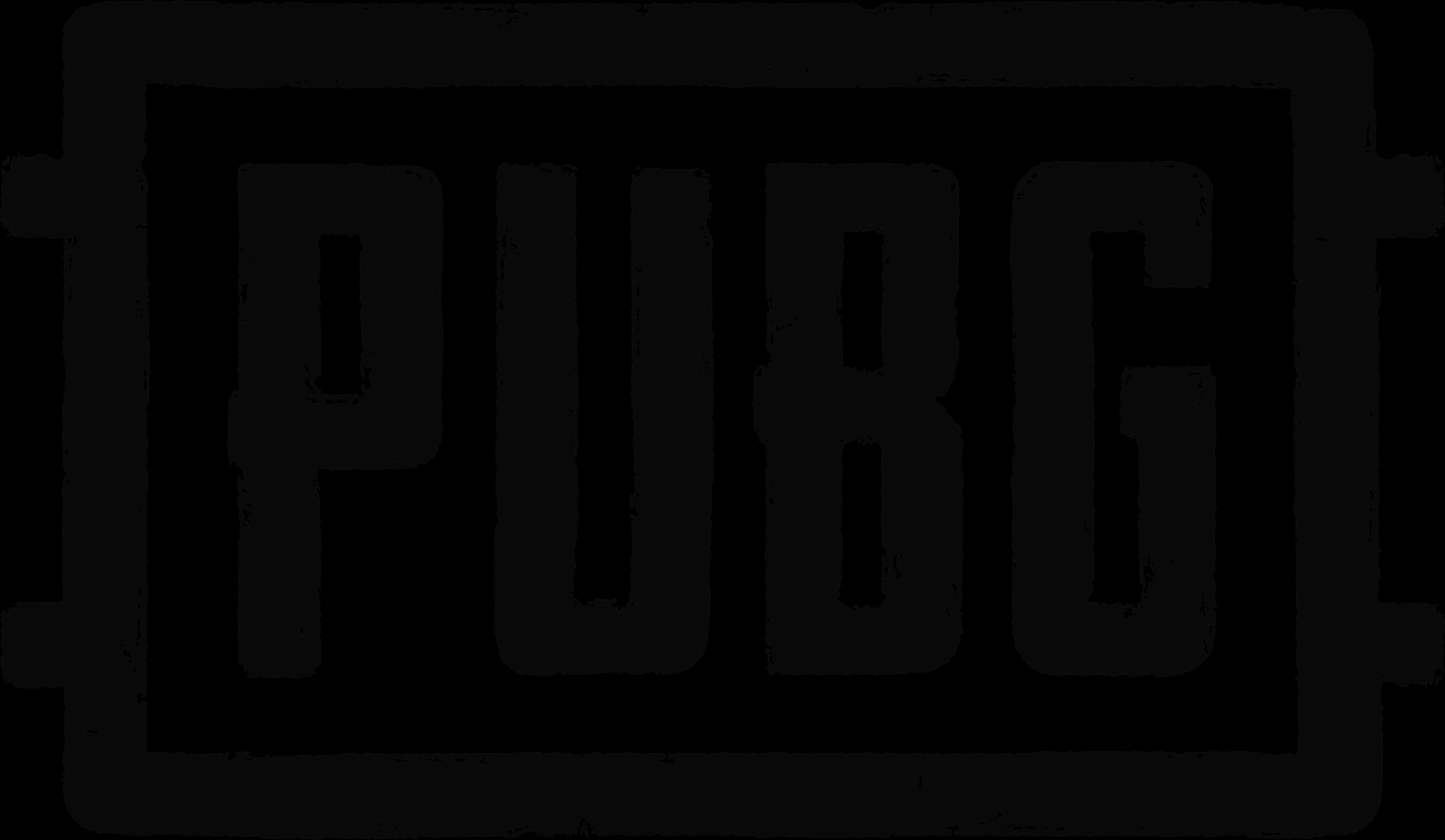 P U B G Game Logo Black Background PNG Image