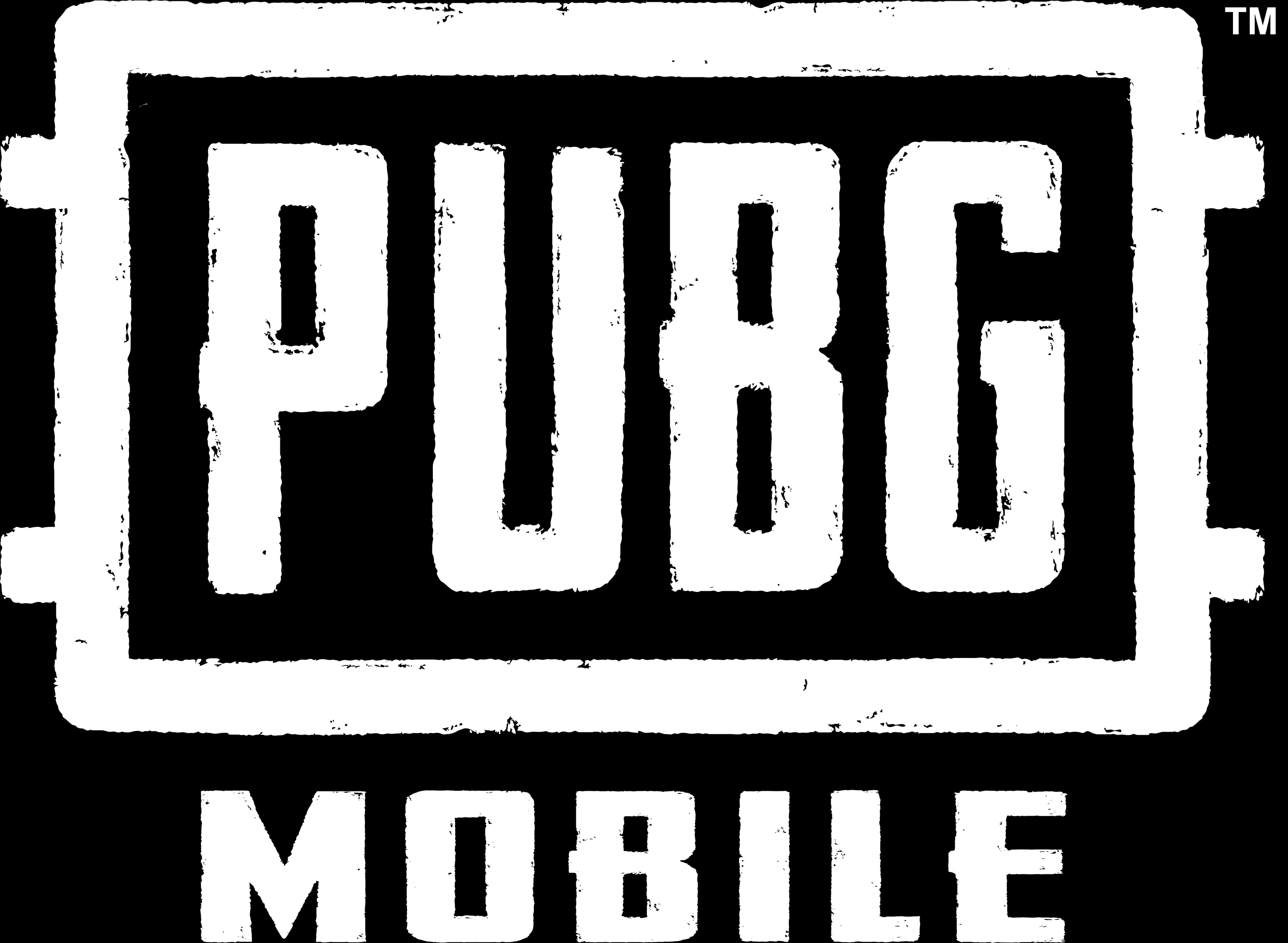 P U B G Mobile Logo Blackand White PNG Image