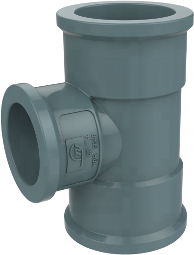 P V C Pipe Tee Connector3 D Render PNG Image