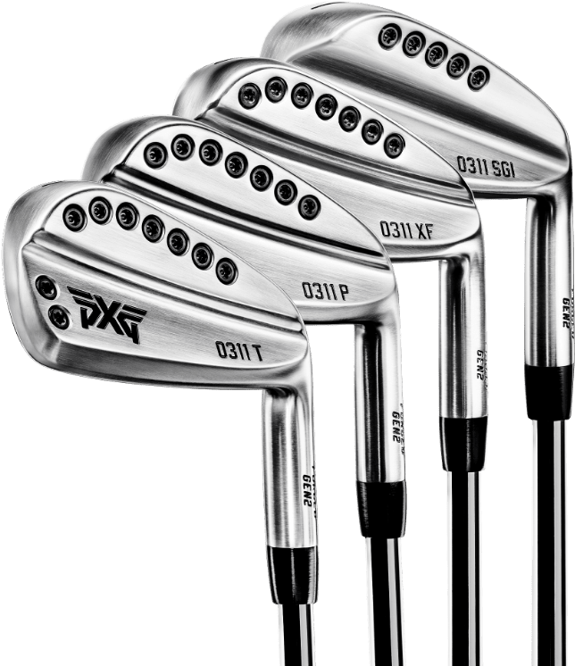 P X G Golf Clubs Collection PNG Image