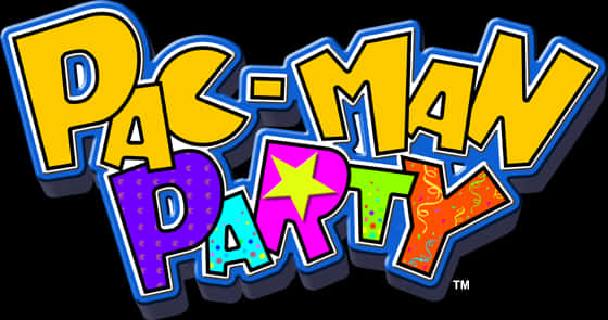 Pac Man Party Logo PNG Image