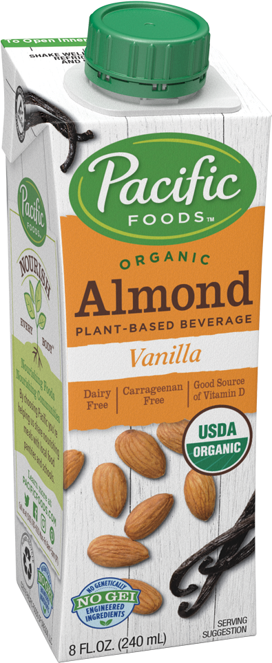 Pacific Foods Organic Almond Milk Vanilla PNG Image