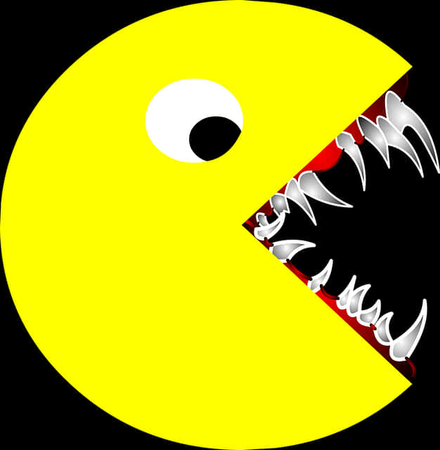 Pacman With Sharp Teeth PNG Image