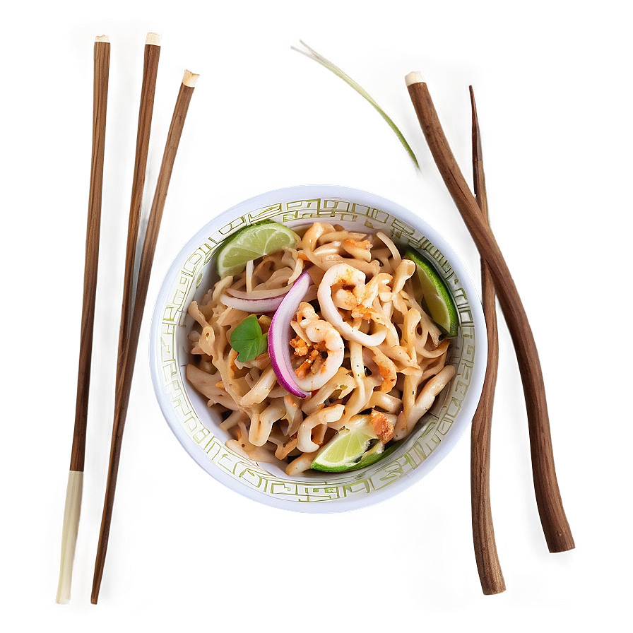 Pad Thai Noodle Bowl Png Iir13 PNG Image